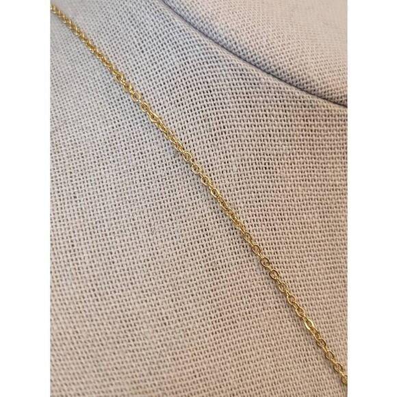 Gold Plated Pine Cone Necklace on 17" Gold Tone Chain - Picture 5 of 7